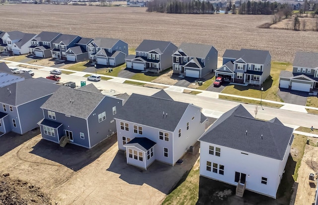 bird's eye view with a residential view