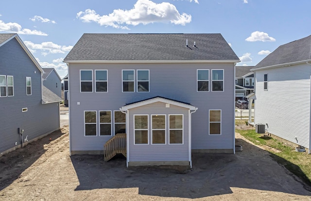 back of property with central AC