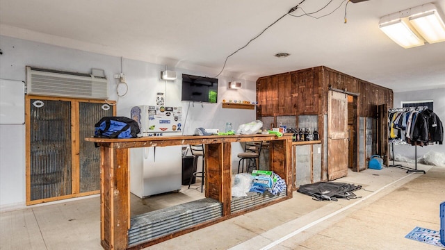 kitchen with a wall unit AC