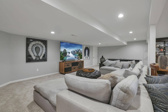 view of carpeted living room