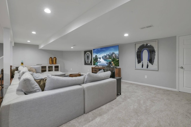 view of carpeted living room