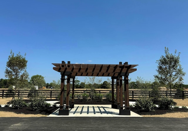 view of community with a pergola