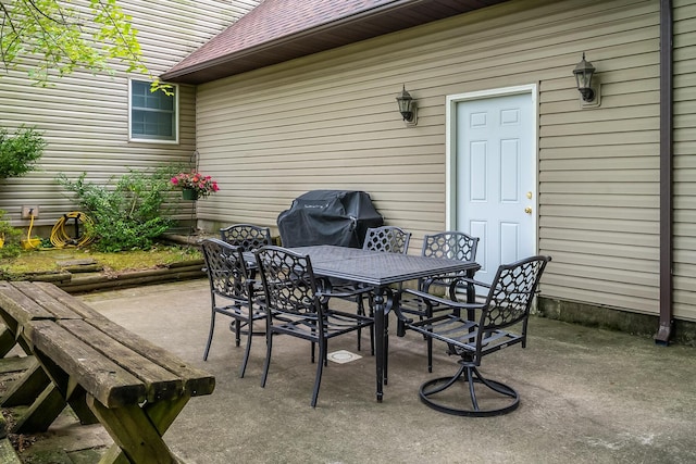 view of patio / terrace featuring grilling area