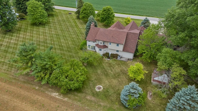 bird's eye view featuring a rural view