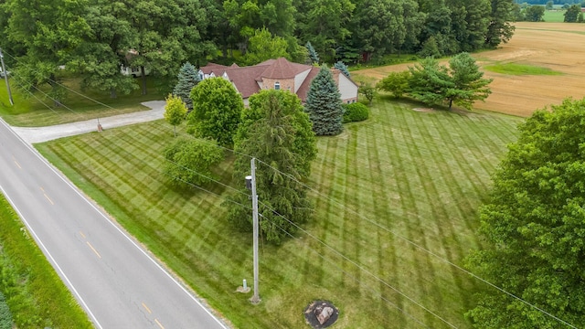 bird's eye view featuring a rural view