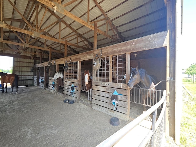 view of horse barn