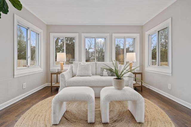 sunroom / solarium featuring a healthy amount of sunlight