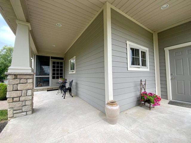 view of patio with covered porch