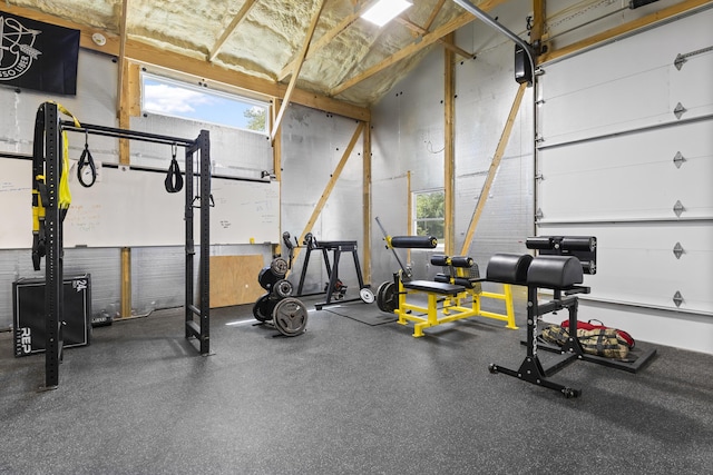 view of workout area