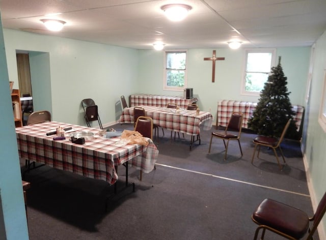 160 Commerce St, Lockbourne, OH 43137 - carpeted dining space with plenty of natural light