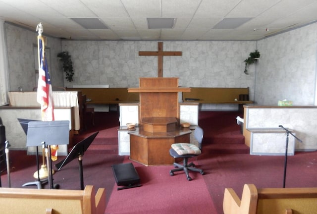 160 Commerce St, Lockbourne, OH 43137 - view of carpeted home office
