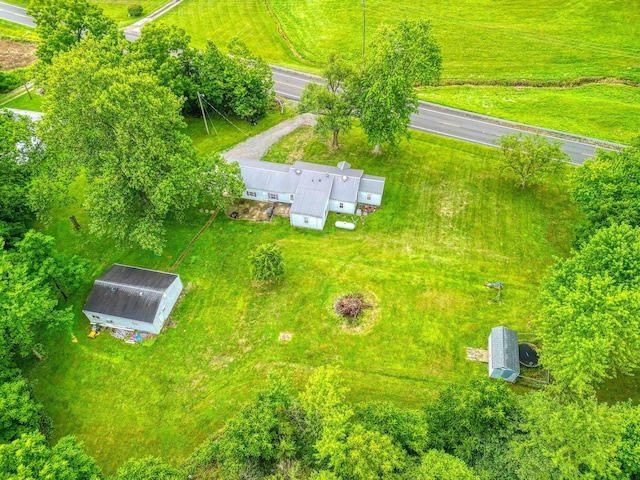 drone / aerial view featuring a rural view