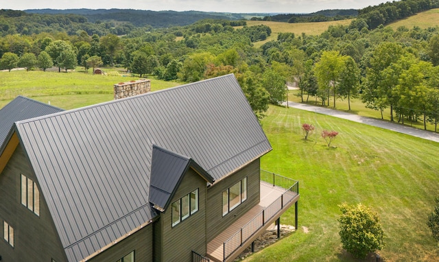 bird's eye view featuring a rural view