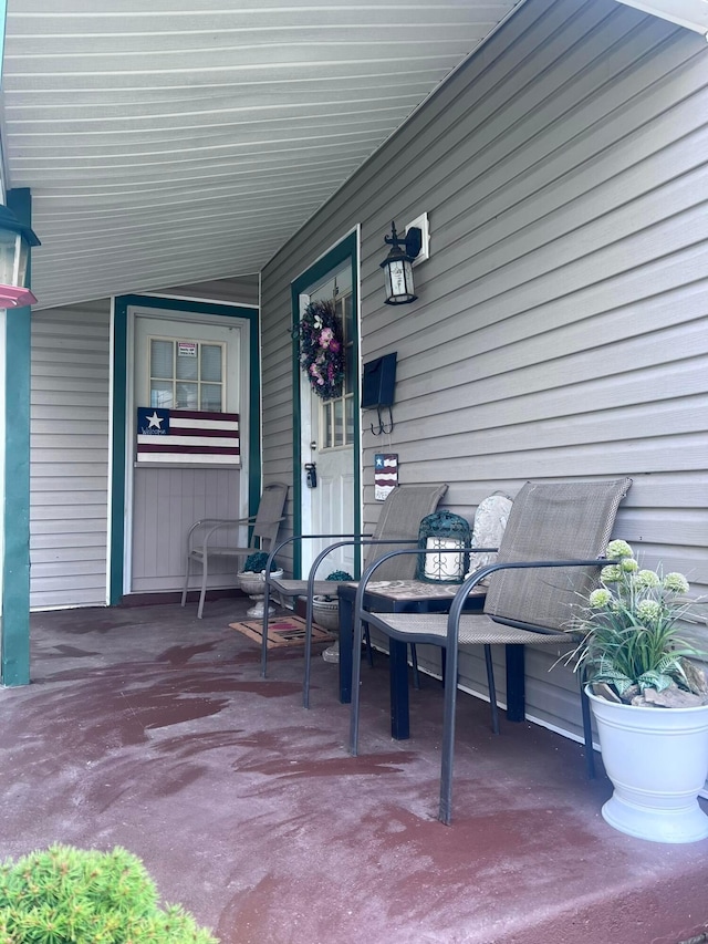 view of patio / terrace featuring covered porch