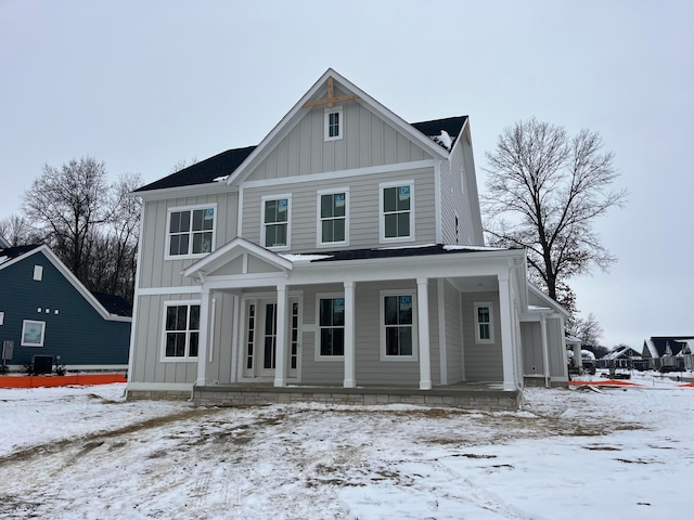 view of front of property with covered porch