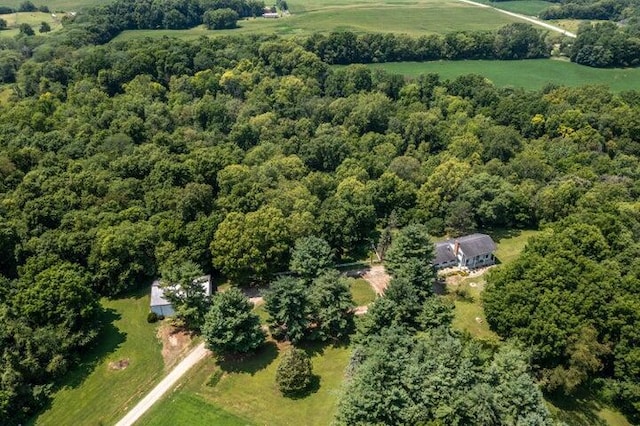 bird's eye view featuring a rural view