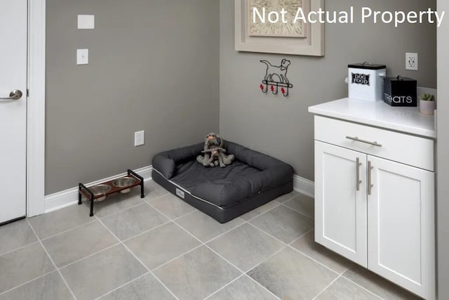 view of tiled bedroom