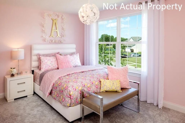 view of carpeted bedroom