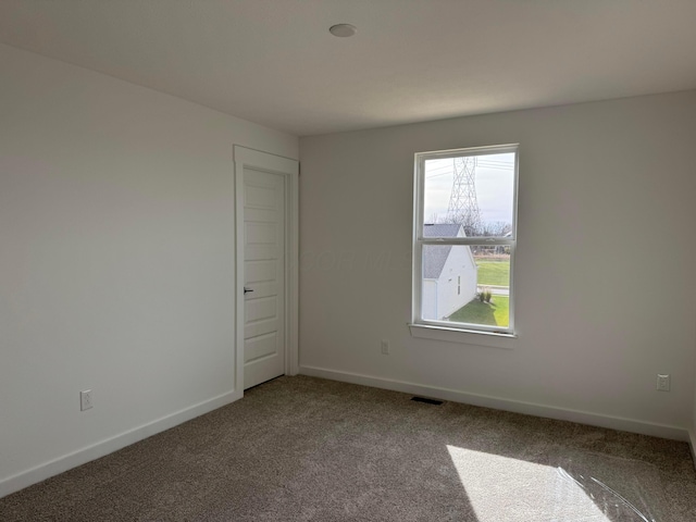 view of carpeted empty room