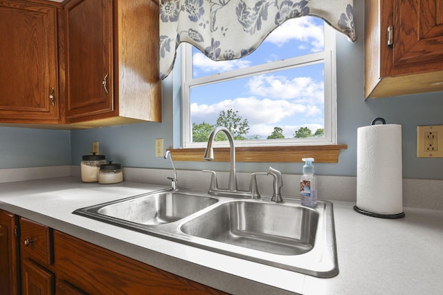 kitchen with plenty of natural light and sink