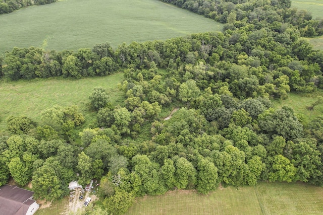 drone / aerial view with a rural view