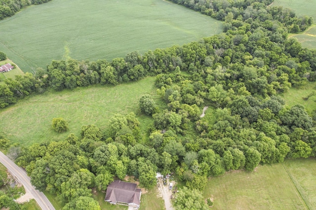 aerial view featuring a rural view