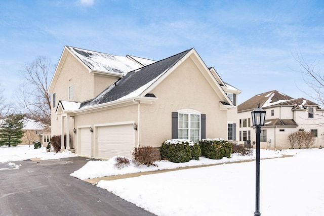 view of snow covered exterior