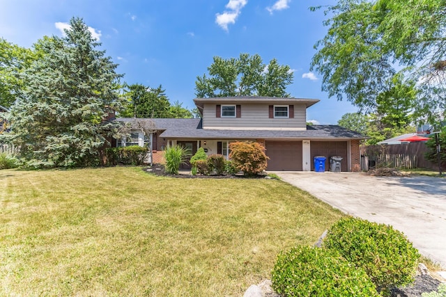 view of property featuring a front yard