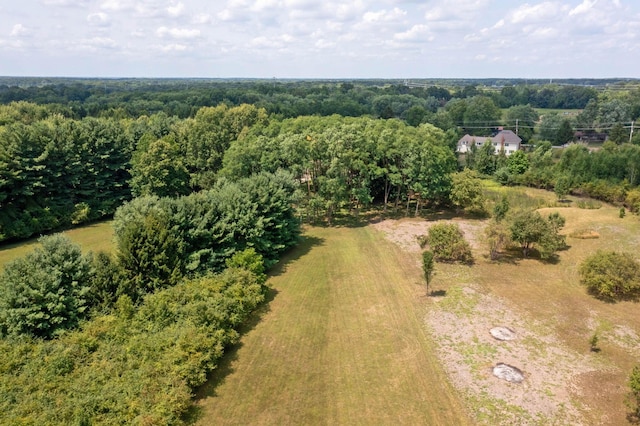 drone / aerial view with a rural view