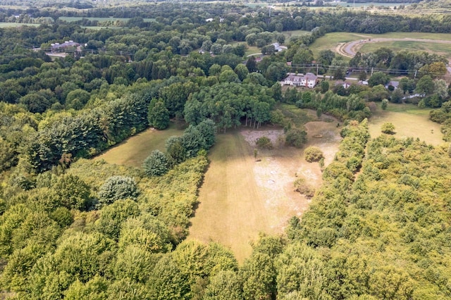 drone / aerial view with a rural view