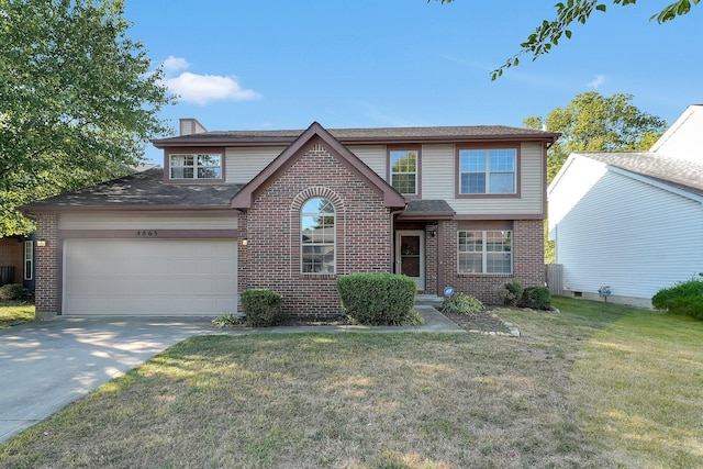 front of property featuring a front lawn