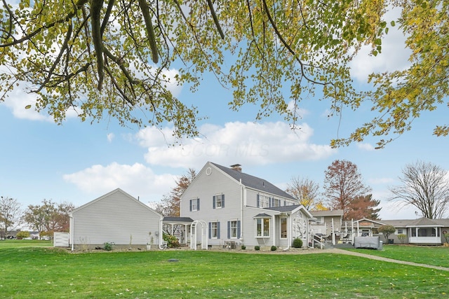 exterior space with a lawn