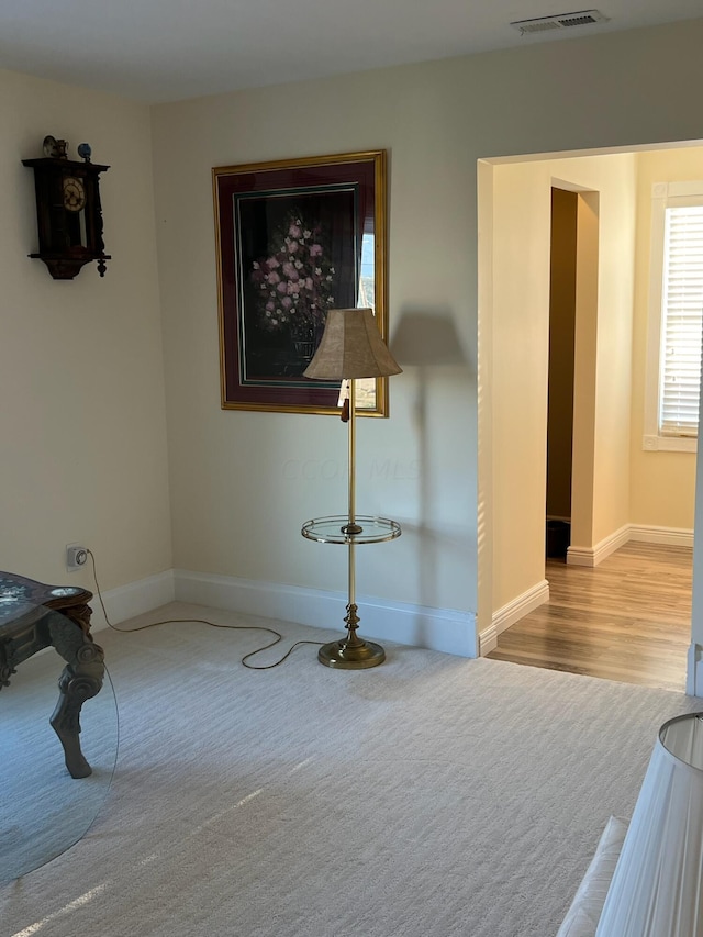 bedroom with hardwood / wood-style flooring