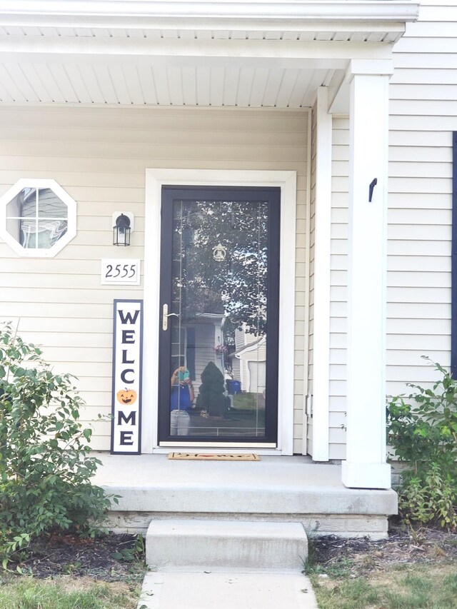 view of doorway to property