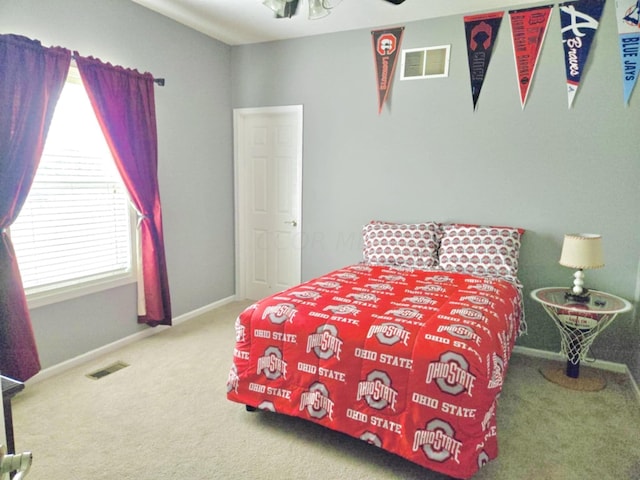 bedroom with carpet flooring