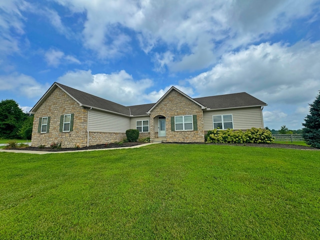 view of front of house with a front yard