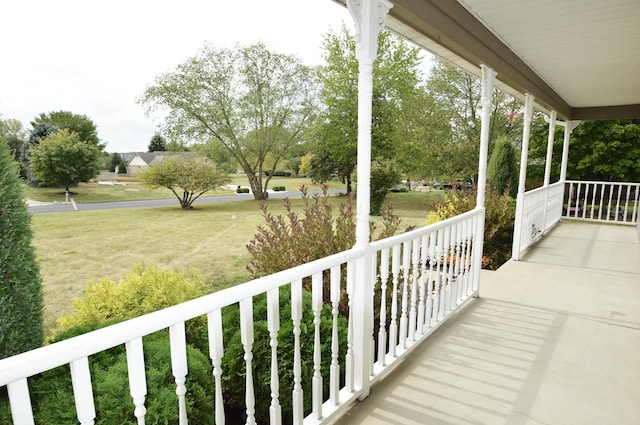 balcony with a porch