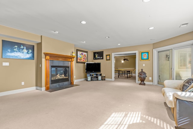 view of carpeted living room