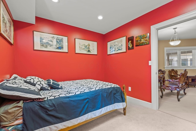 view of carpeted bedroom