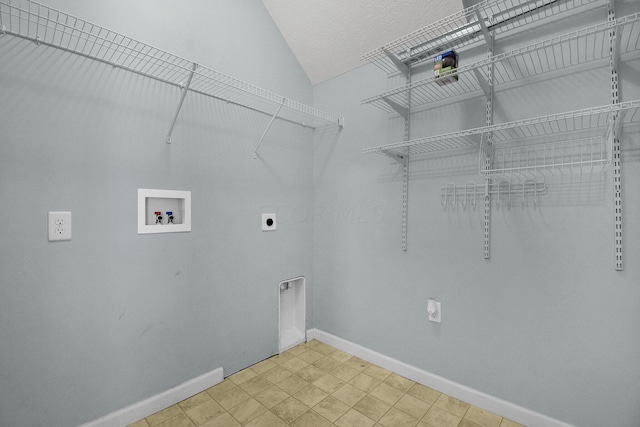 laundry room with hookup for an electric dryer and washer hookup