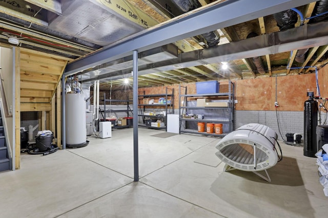 667 Green Forest Pl, Lithopolis, OH 43136 - unfinished below grade area featuring gas water heater and a water softener system