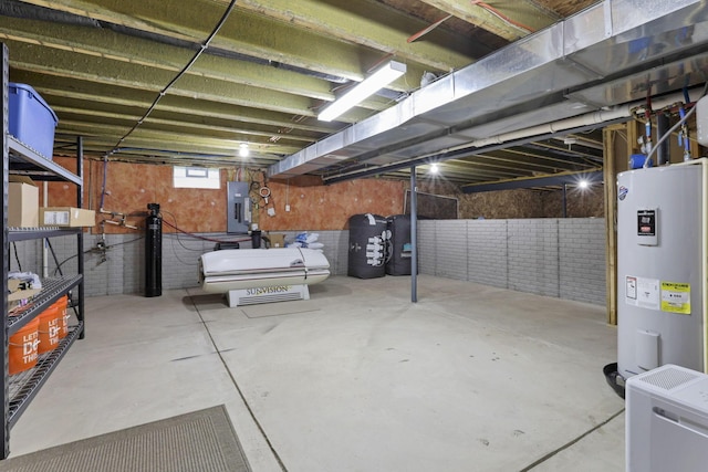 667 Green Forest Pl, Lithopolis, OH 43136 - below grade area with electric water heater and electric panel