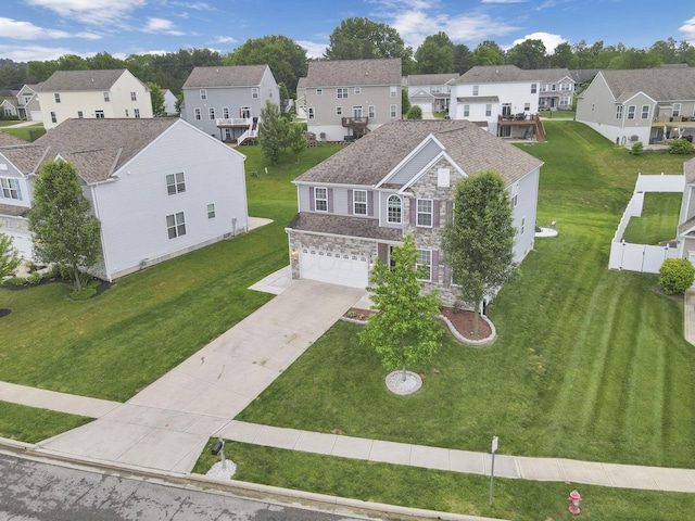 667 Green Forest Pl, Lithopolis, OH 43136 - aerial perspective of suburban area