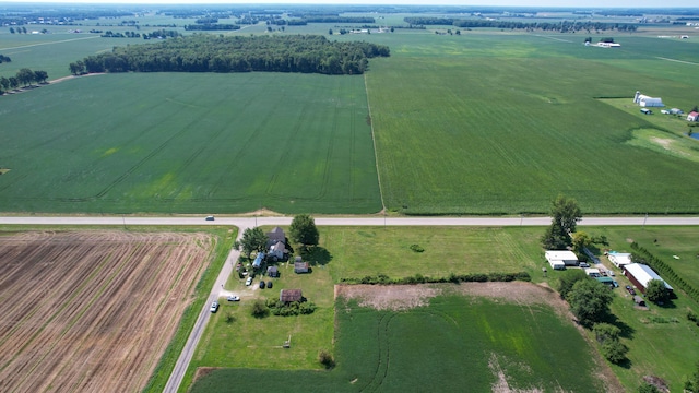 aerial view with a rural view