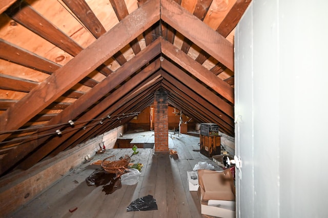 view of attic