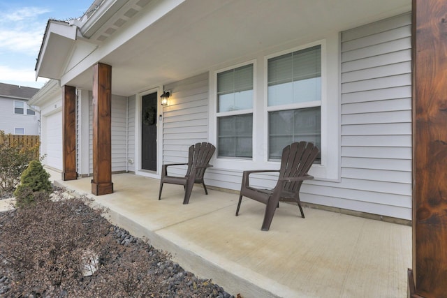 view of patio with a porch