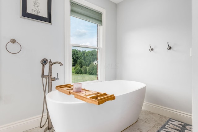 bathroom with a bath