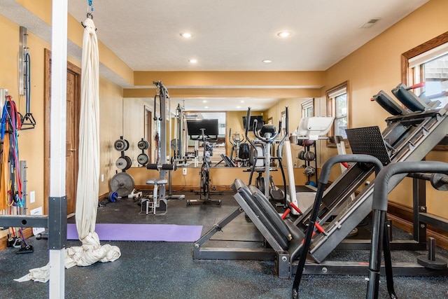 view of exercise room