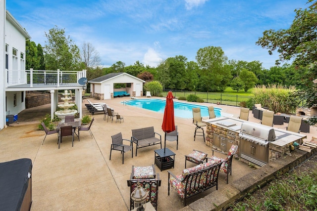 view of pool with a patio area