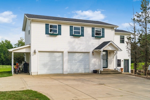 front facade featuring a garage